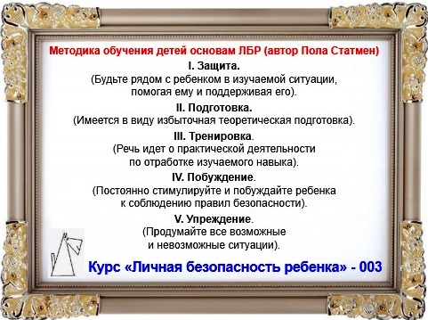 Личная безопасность ребенка